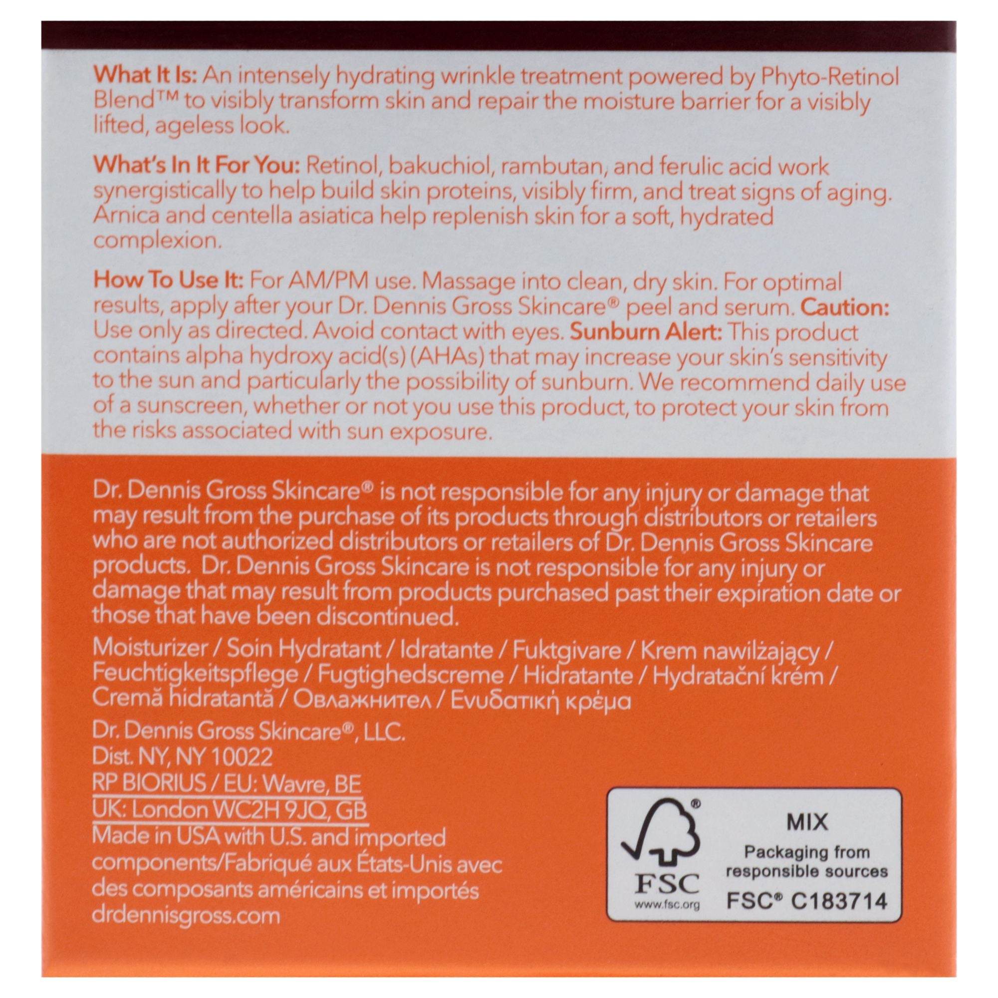 Dr. Dennis Gross Advanced Retinol Plus Ferulic Intense Wrinkle Cream - Saeyu