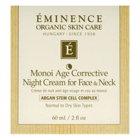 Monoi Age Corrective Night Cream for Face and Neck by Eminence for Unisex - 2 oz Cream