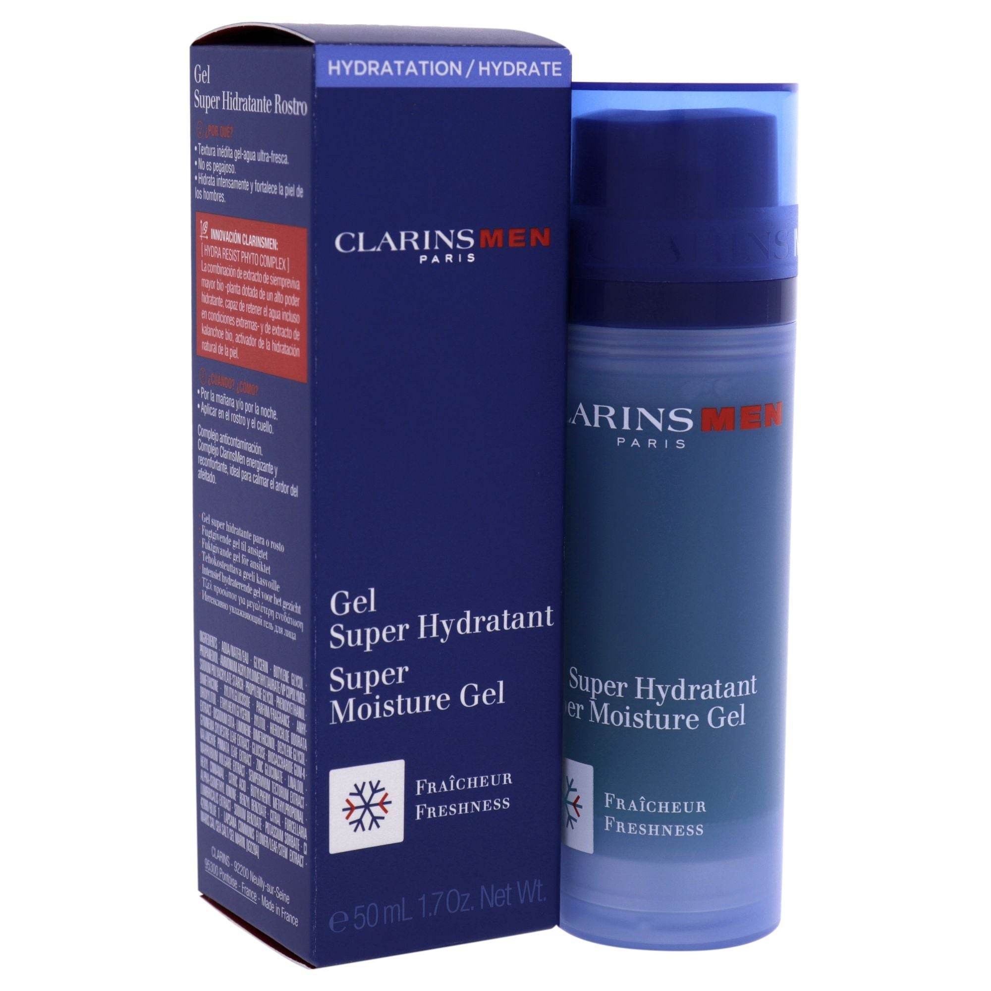 Men Super Moisture Gel by Clarins for Men - 1.7 oz Gel