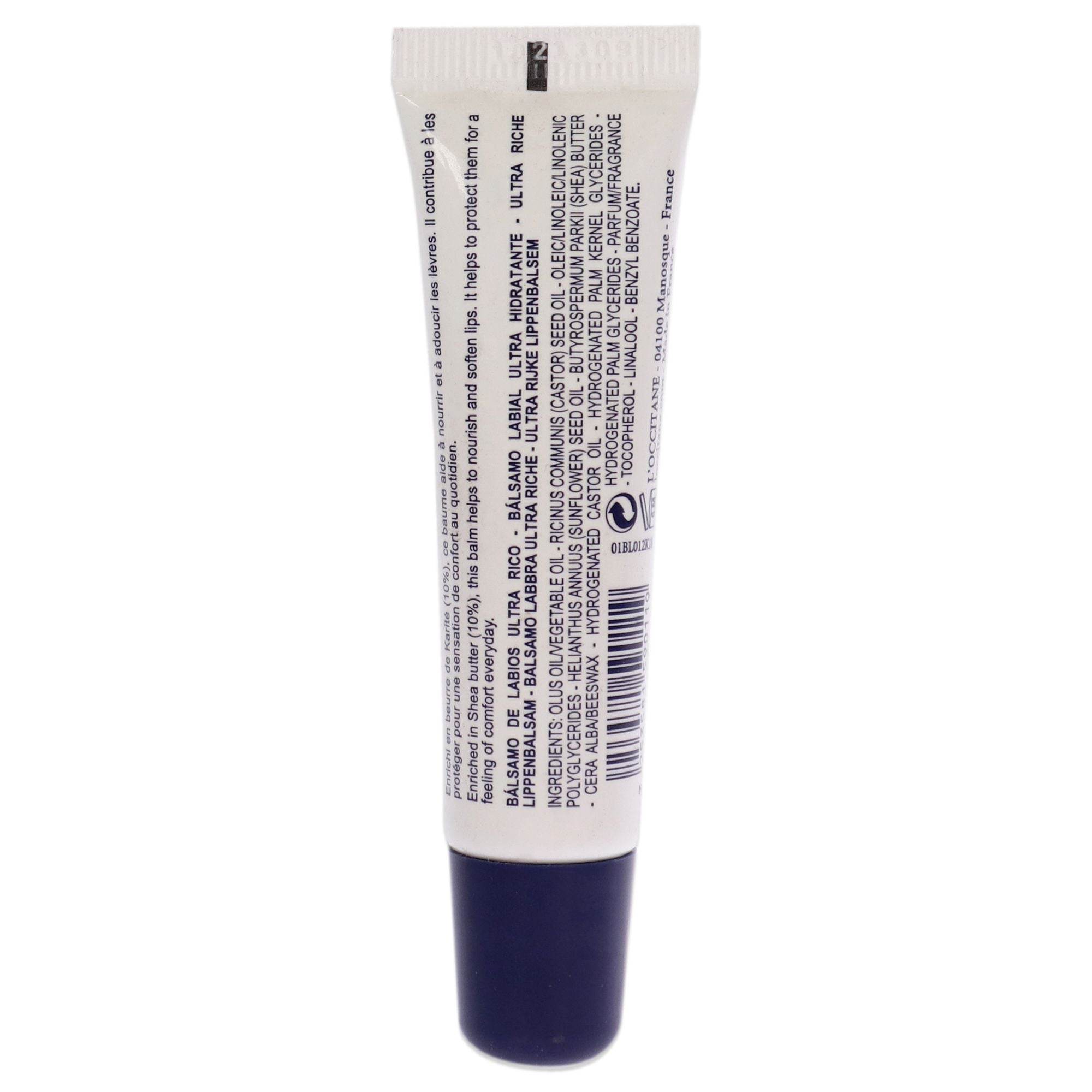 Shea Butter Ultra Rich Lip Balm by L'Occitane for Unisex - 0.39 oz Lip Balm