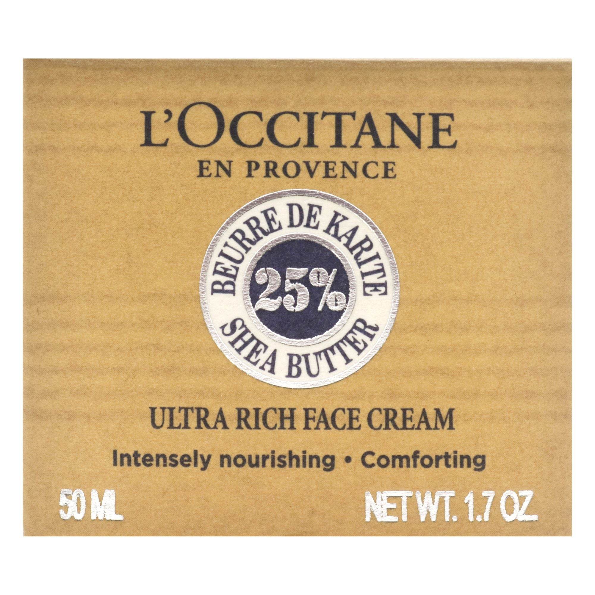 Shea Butter Ultra Rich Face Cream by L'Occitane for Unisex - 1.7 oz Face Cream