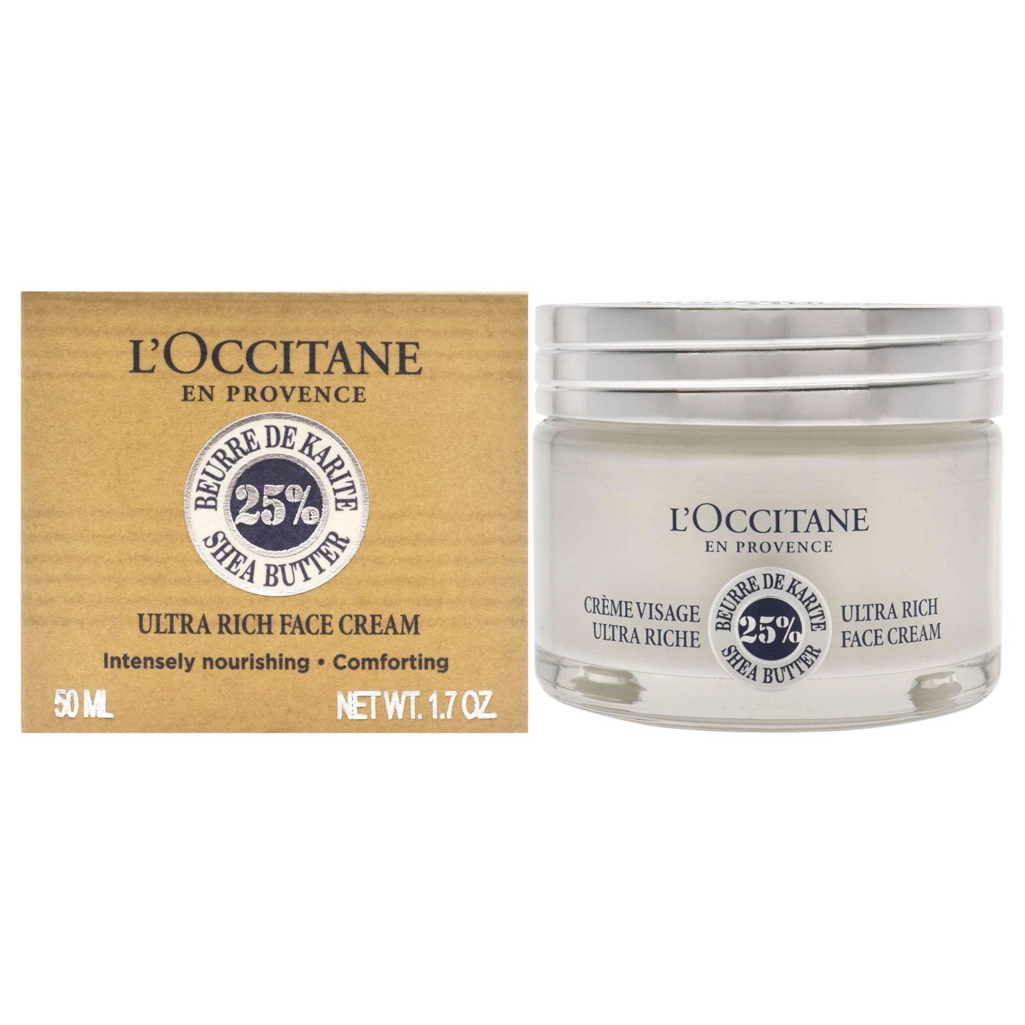 Shea Butter Ultra Rich Face Cream by L'Occitane for Unisex - 1.7 oz Face Cream