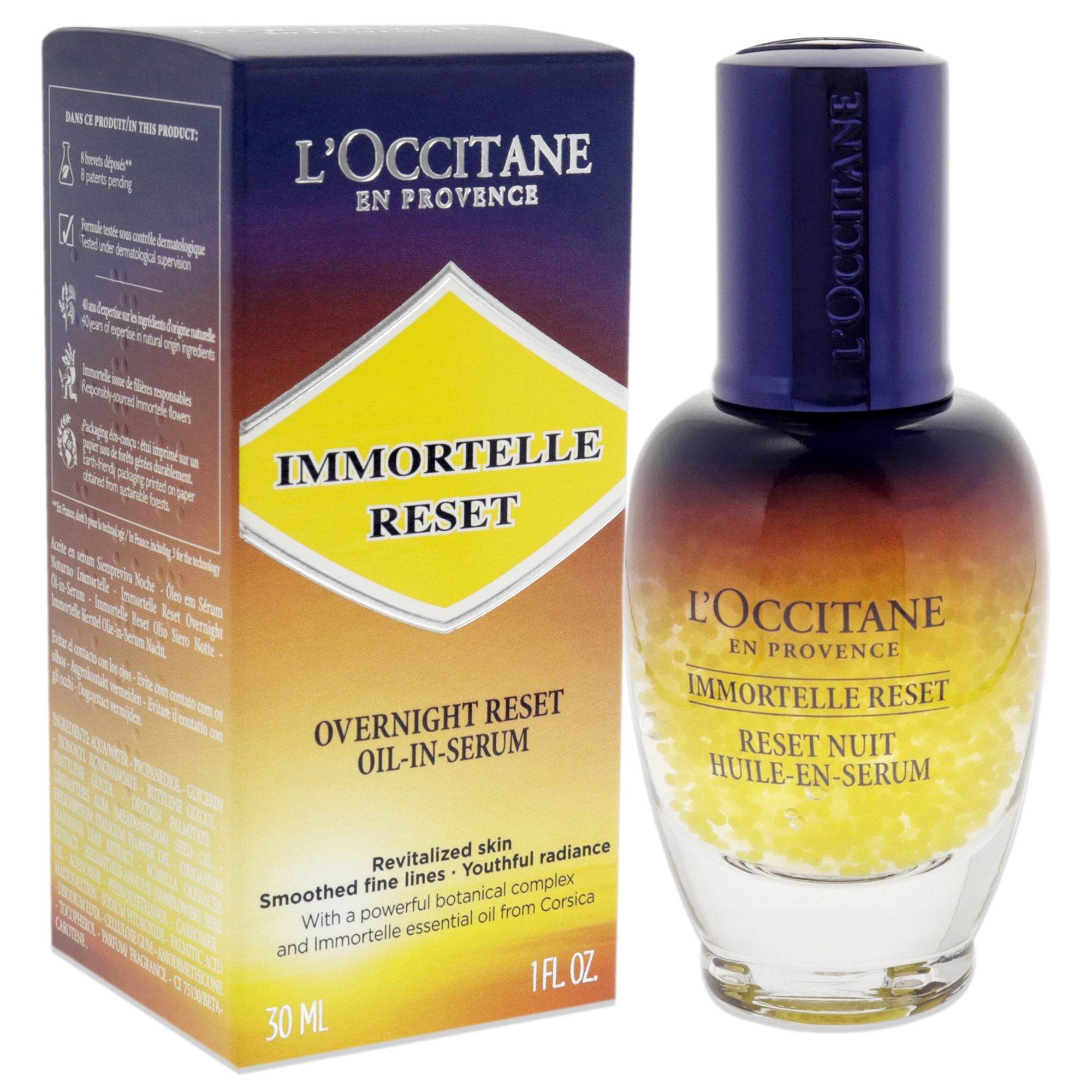 Immortelle Reset Overnight Oil-In Serum by L'Occitane for Women - 1 oz Serum
