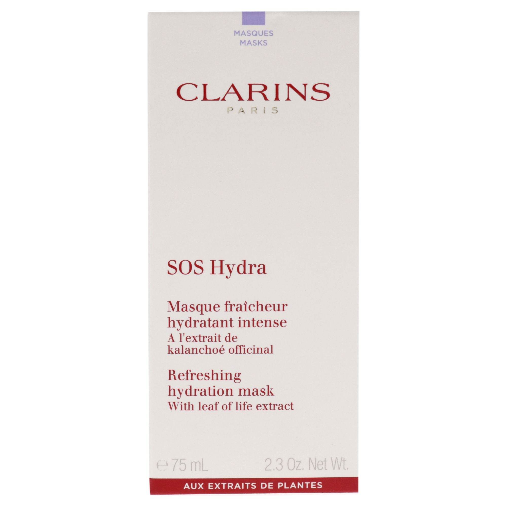 SOS Hydra Refreshing Hydration Mask by Clarins for Women - 2.3 oz Mask