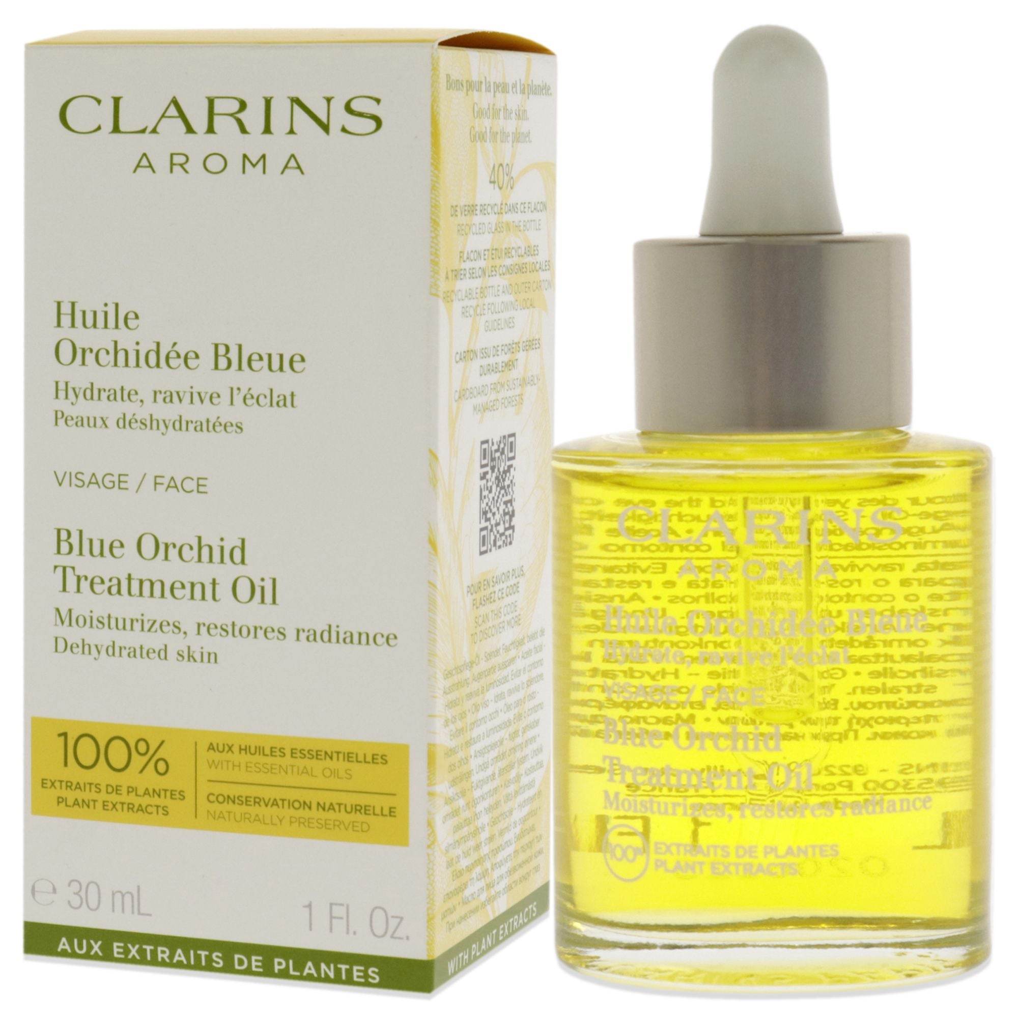 Blue Orchid Face Treatment Oil - Dehydrated Skin by Clarins for Unisex - 1 oz Treatment - Saeyu